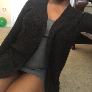 Charcoal Wool Cardigan